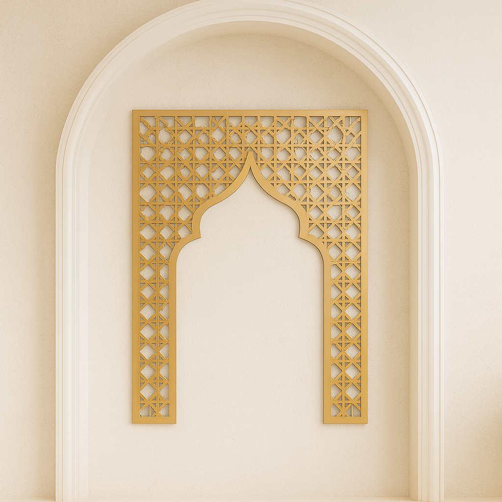 Mihrab Wooden Muslim Home Decor– Prayer Room Ideas | Islamic Wall Art