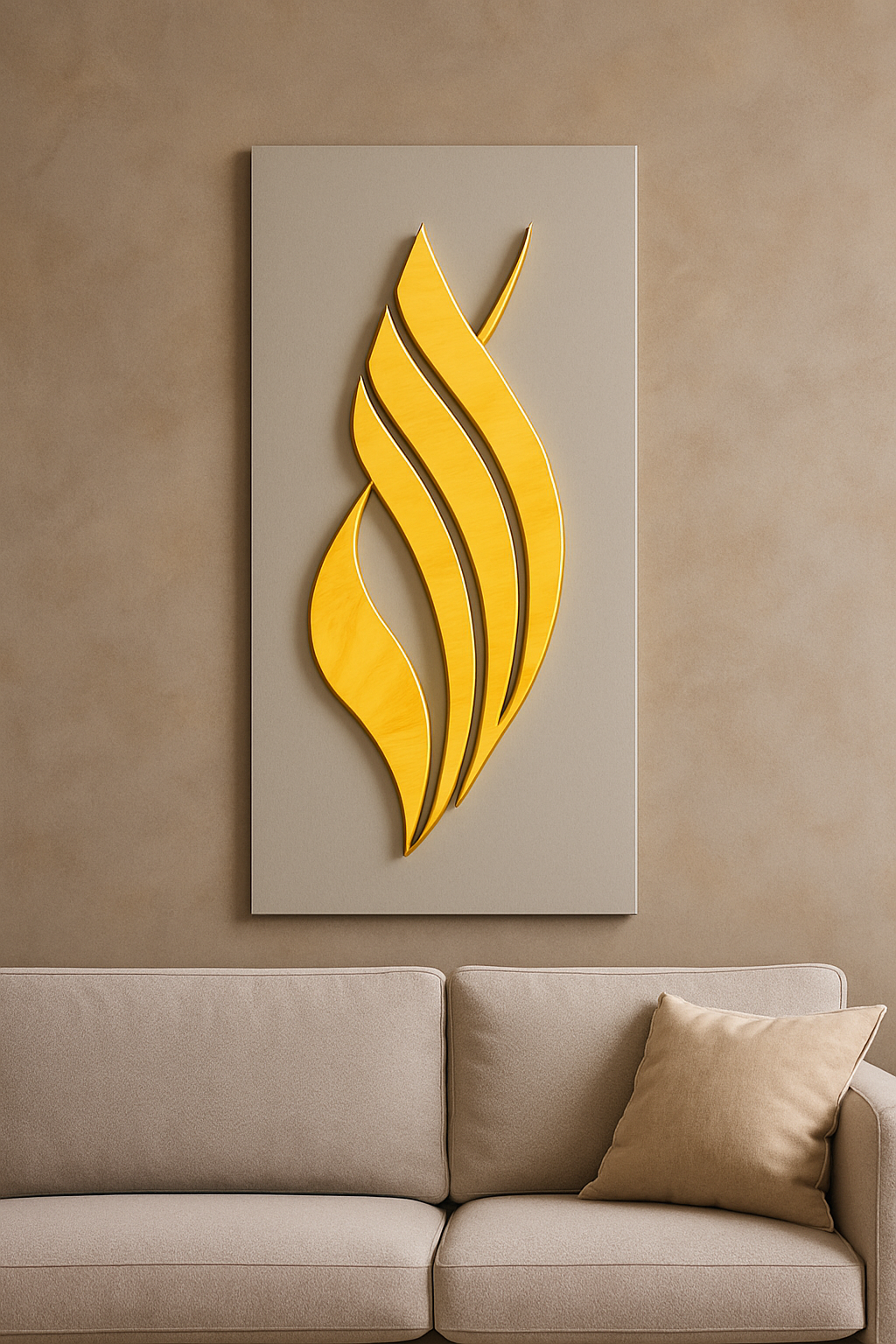 Allah Calligraphy Tempered Glass Islamic Wall Art Decor