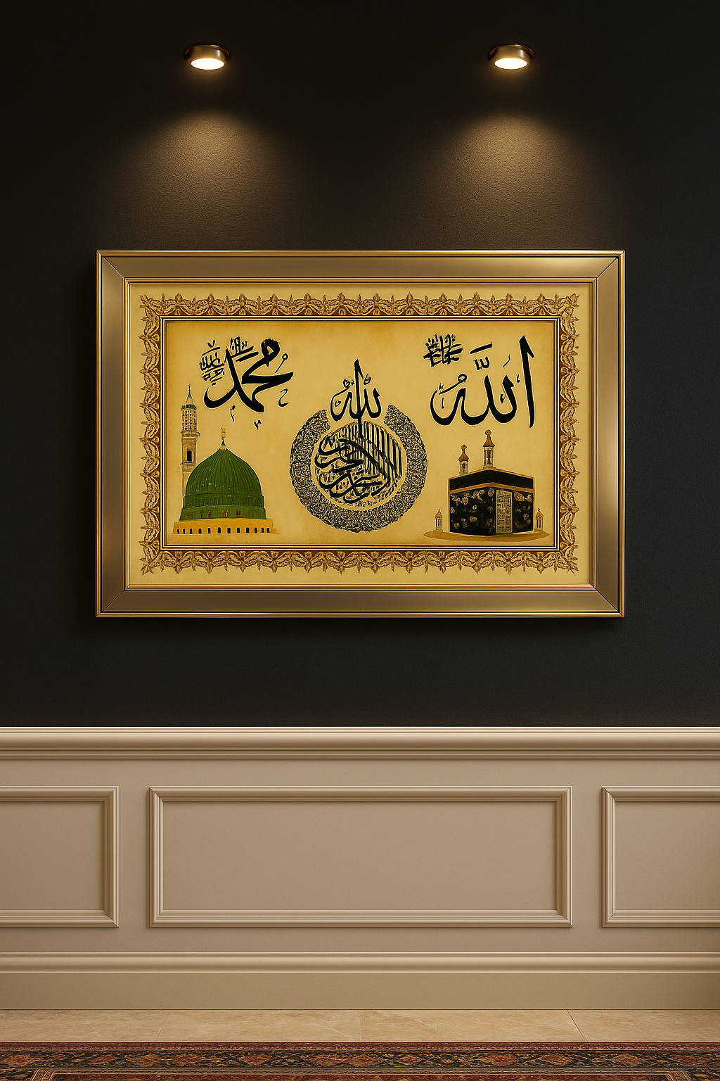 Allah-Mohammed Islamic Art Frame.