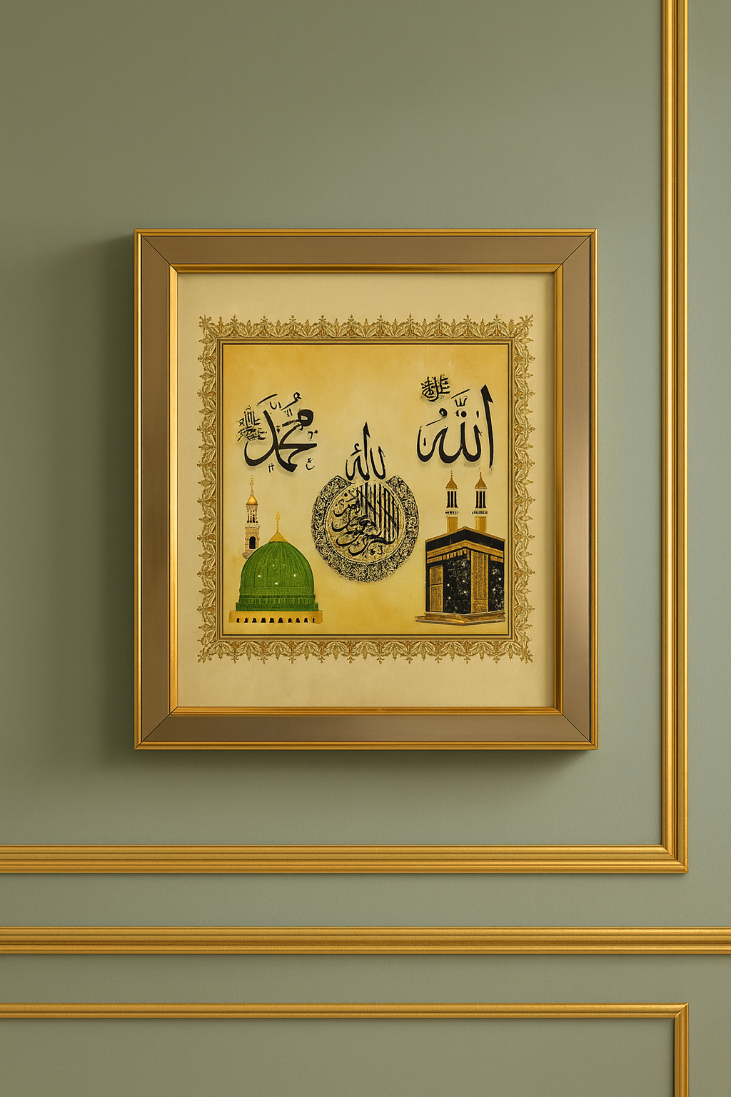 Allah-Mohammed Islamic Art Frame.