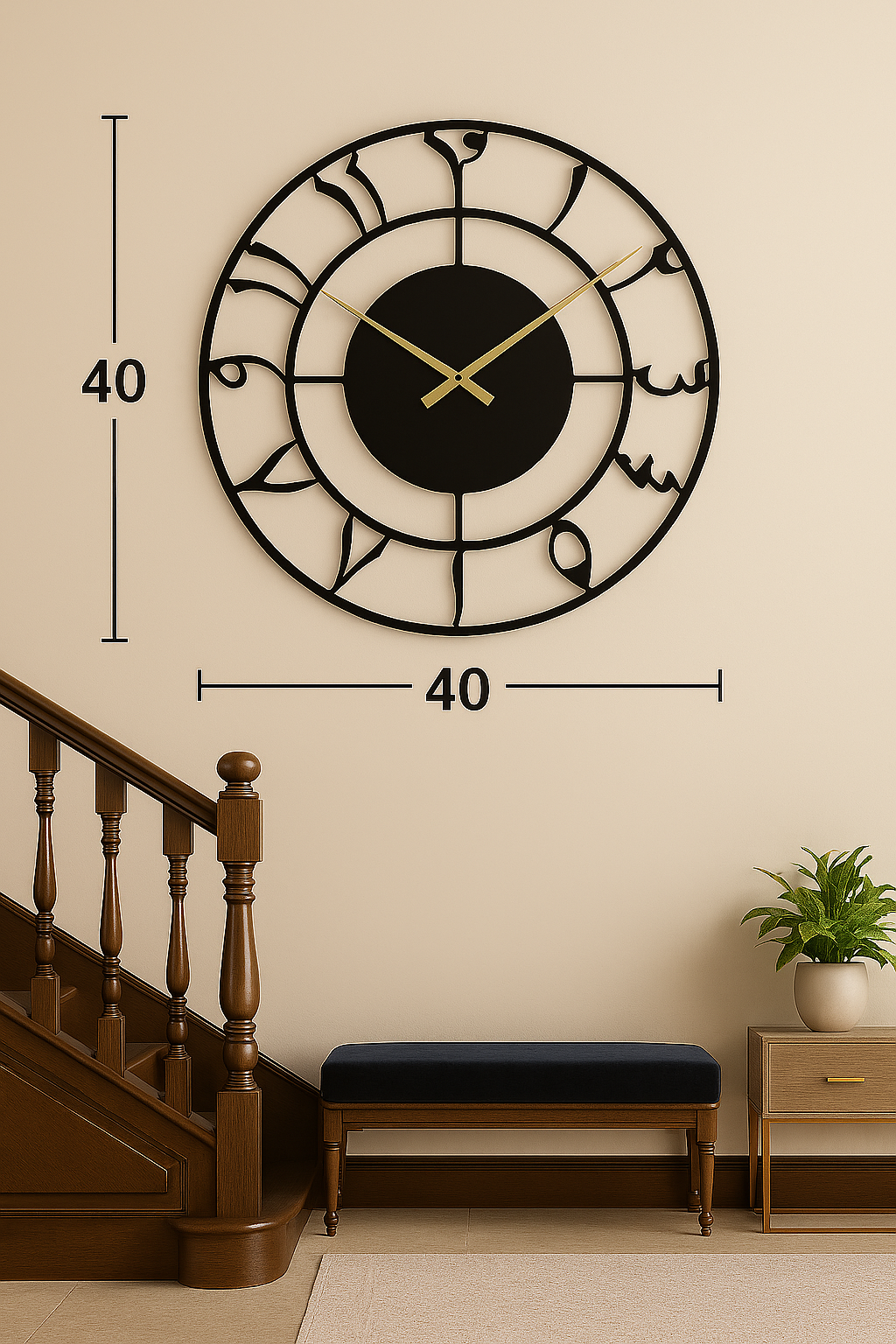 Arabic number wall clock | Islamic wall clock