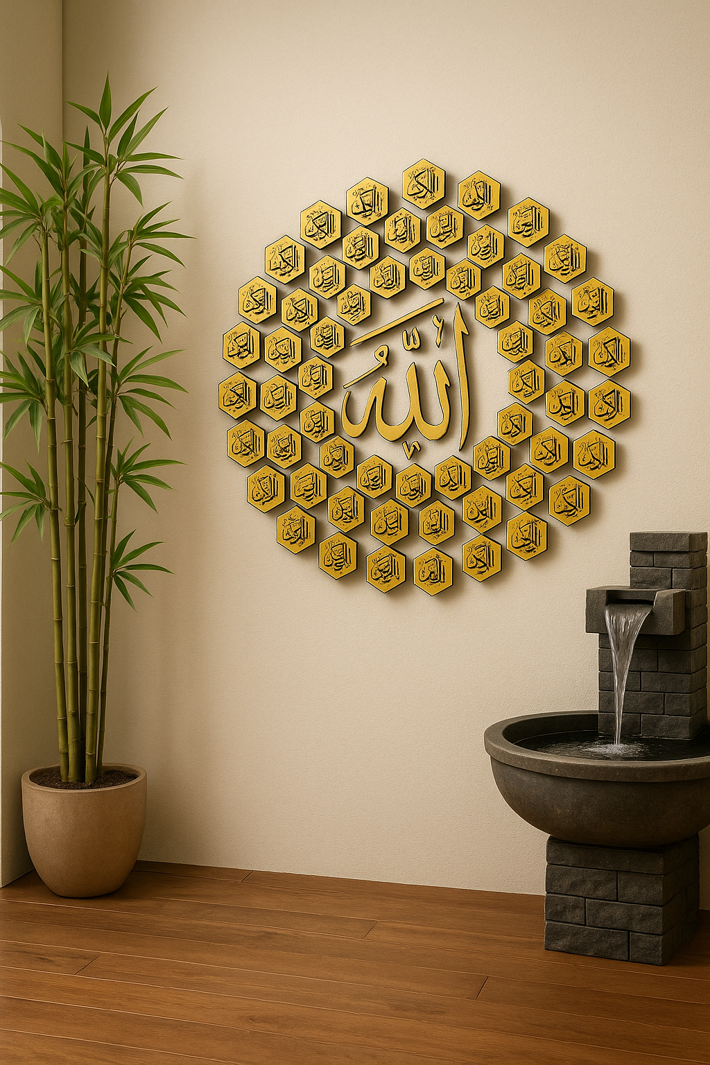 99 Names of Allah Asmaul Husna Islamic Wall Art.