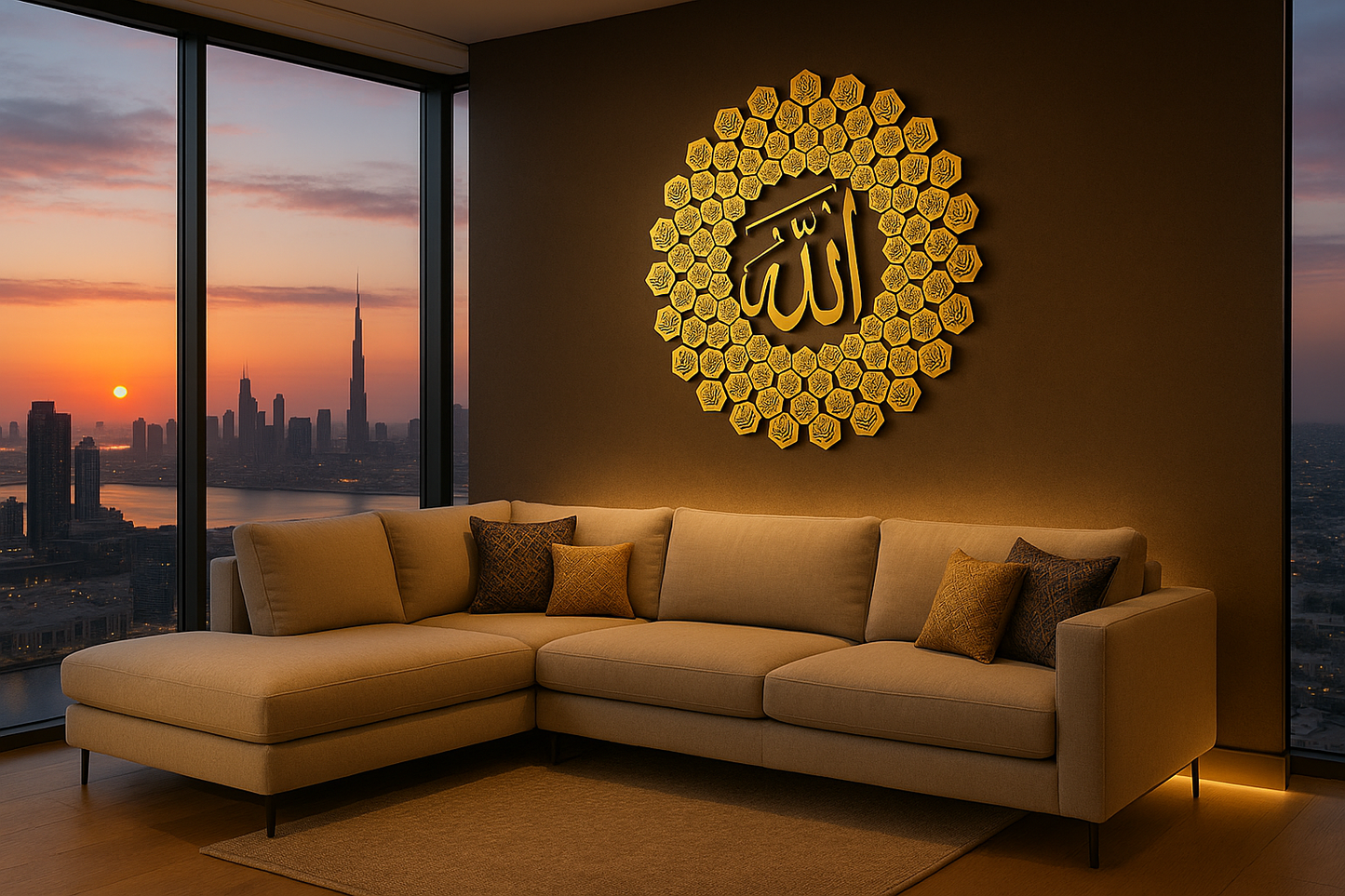 99 Names of Allah Asmaul Husna Islamic Wall Art.