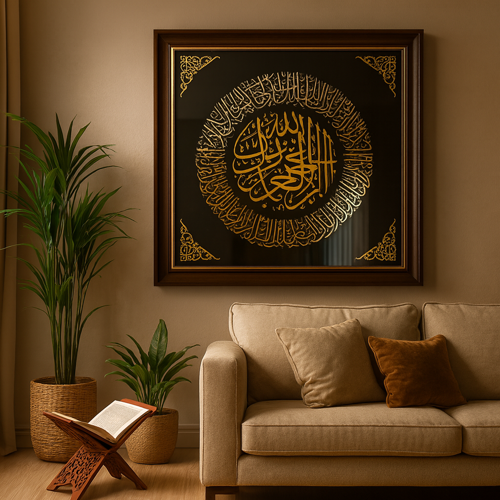 Surah Al Fatihah Tempered Glass Islamic Wall Art